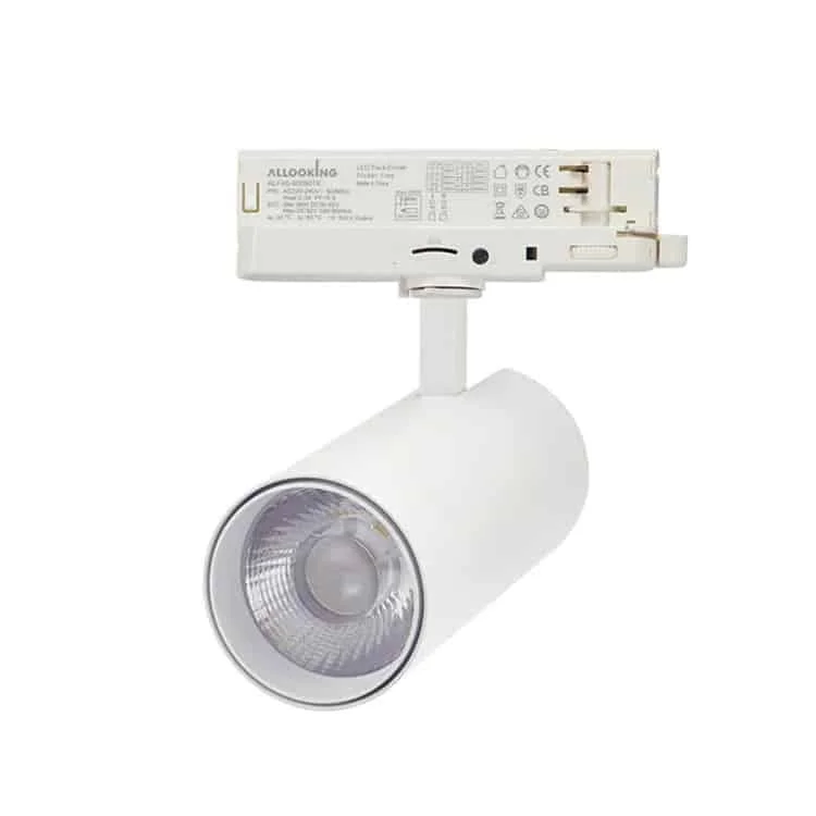 Lampu sorot rel dengan pemacu dalam penyesuai