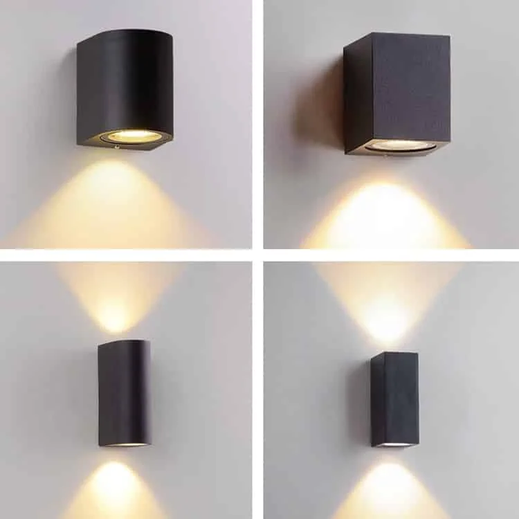 Lampu dinding taman dengan modul COB atau mentol GU10