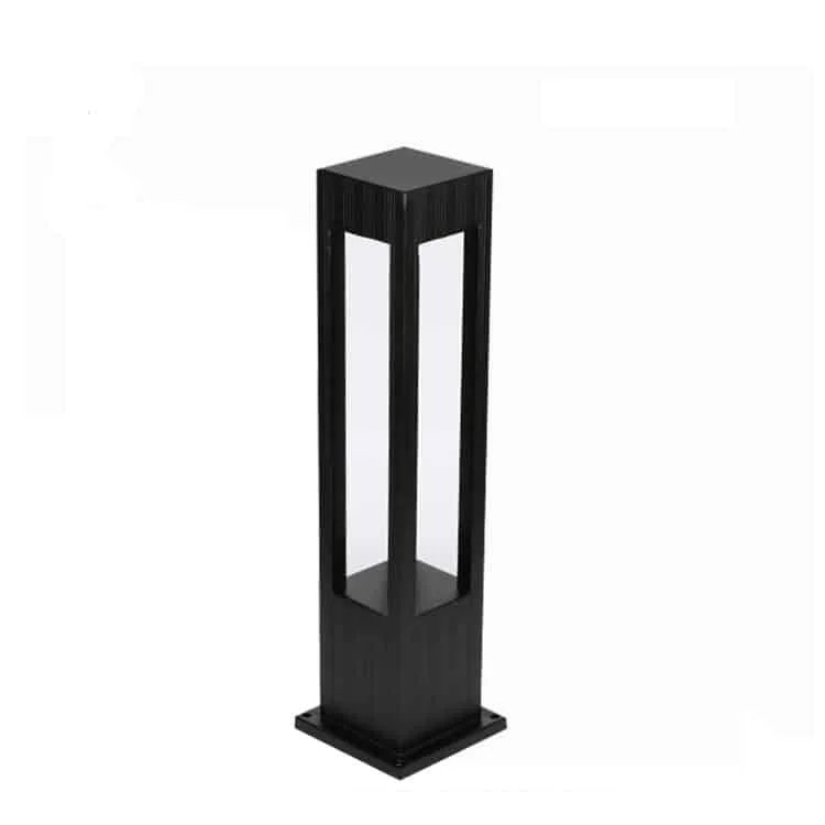 Lampu bollard BL-D segi empat dengan ruang tengah terbuka