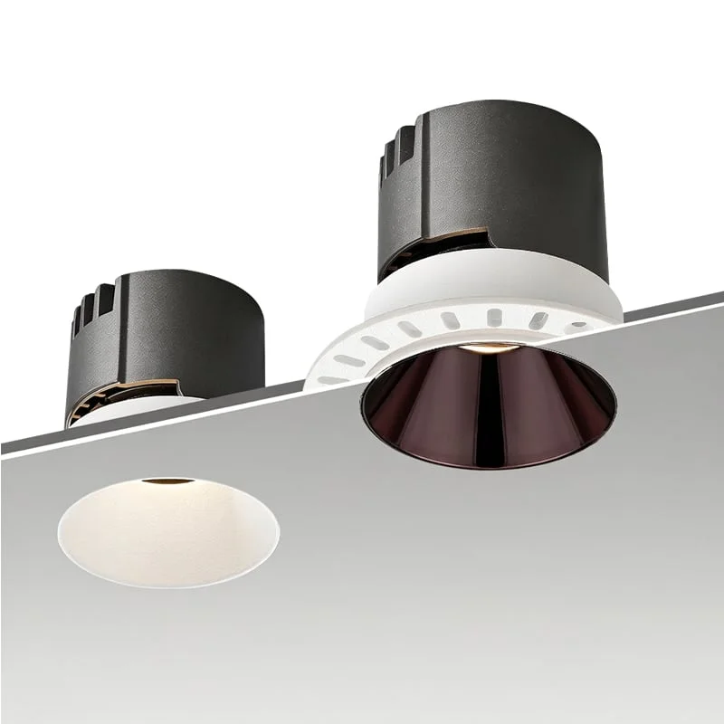 Downlight DL-G-01 dengan dua pilihan pemasangan tanpa bingkai