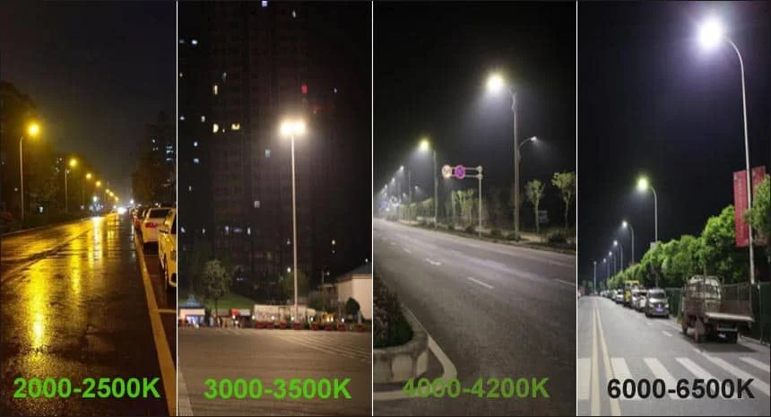 Pilihan suhu warna lampu jalan LED