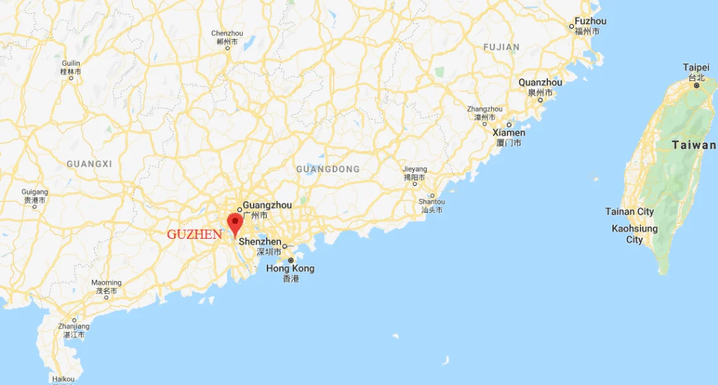 Peta lokasi Guzhen