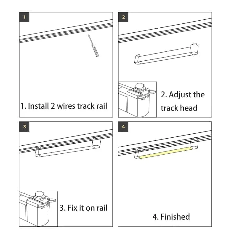 Panduan pemasangan lampu rel LED linear