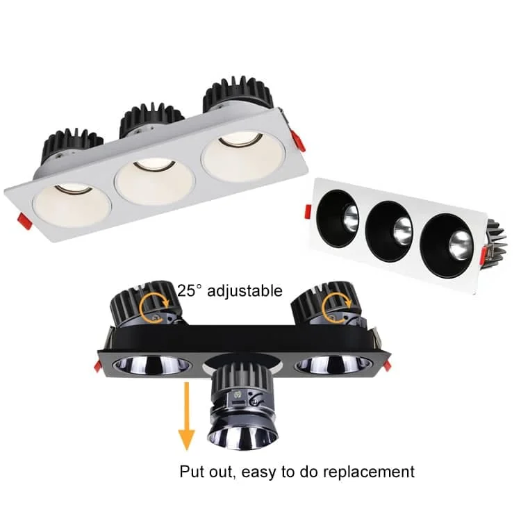Downlight tiga modul