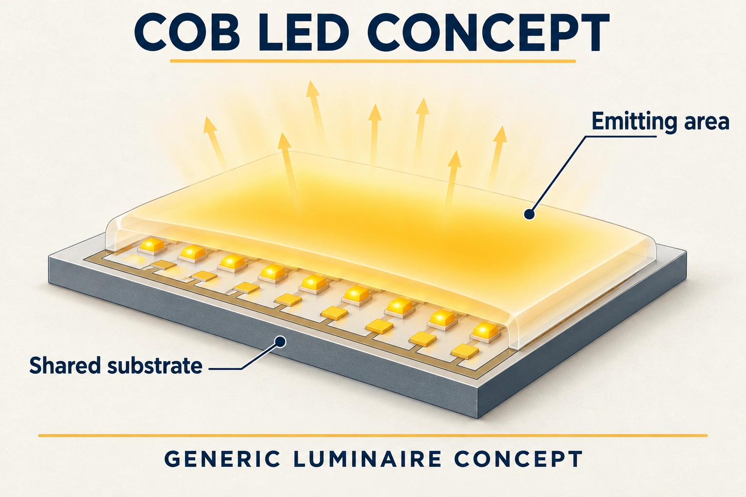 generic cob led emitting area concept