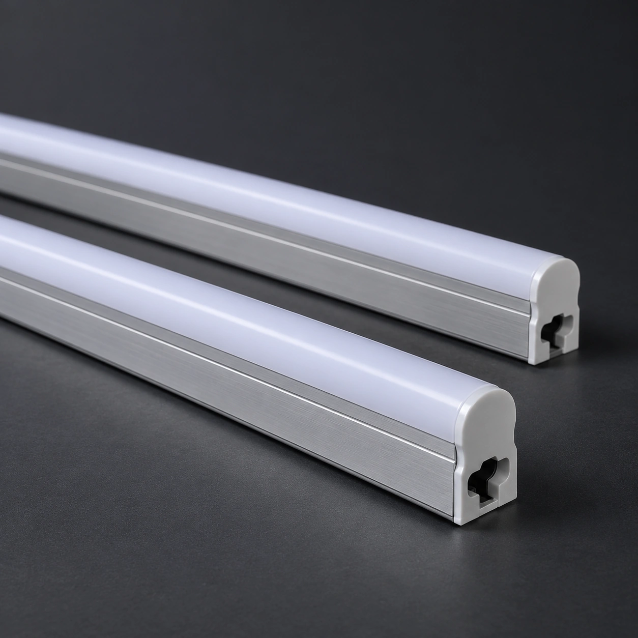 integrated t5 led batten linking socket dark studio