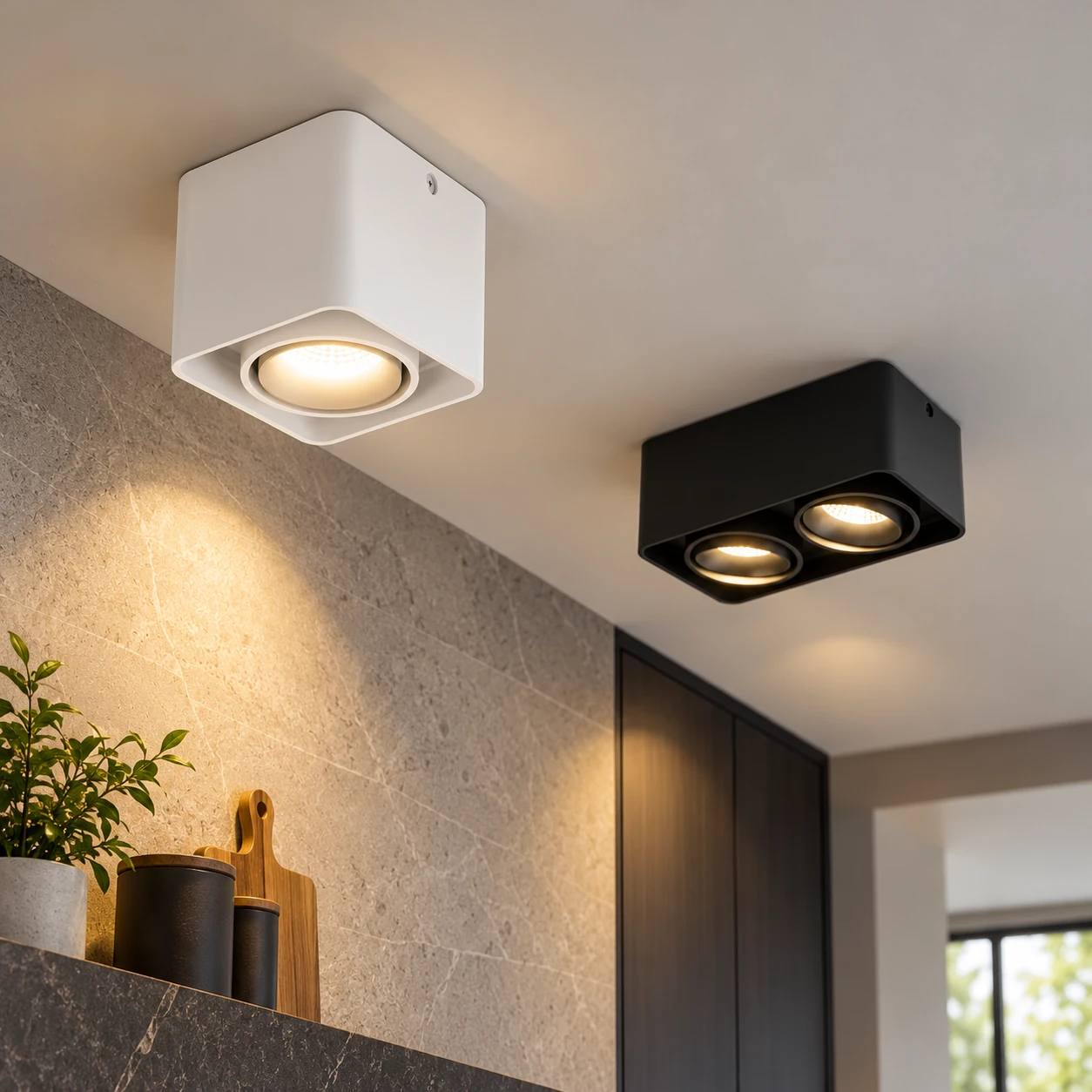 Downlight permukaan DLG-H dengan pilihan bilangan modul