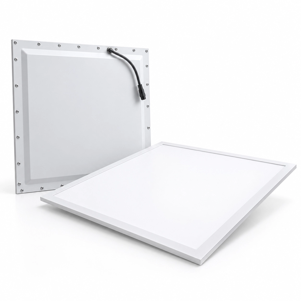 square flat panel front rear white studio
